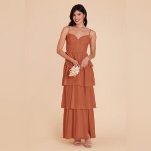Birdy Grey Bridesmaid Dress! The “Lola Grey” in chiffon terracotta